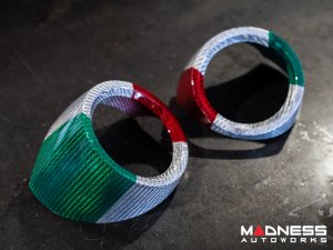 Alfa Romeo Giulia Interior Air Vent Cover Trim Kit - Carbon Fiber - Front Set - Italian Theme - Feroce Carbon
